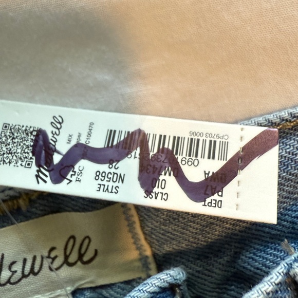 Madewell Women's Low-Slung Straight Jeans Duprey Wash 28 - Picture 15 of 15